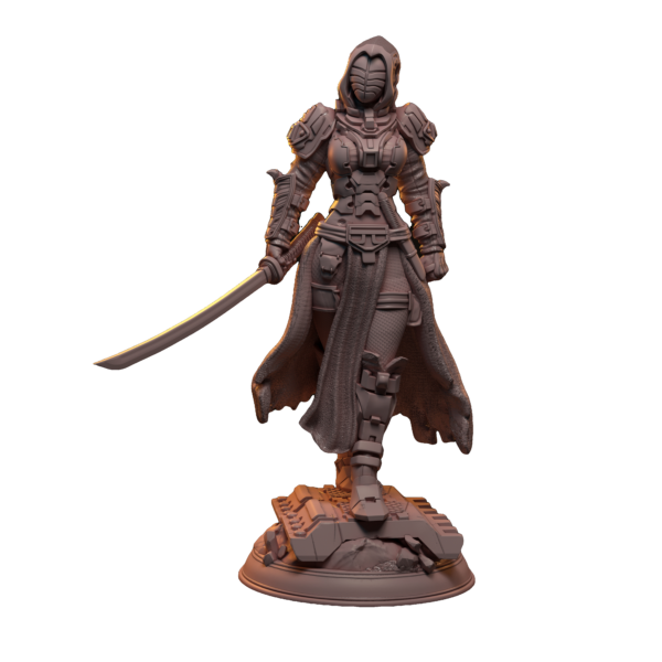 woman holding katana cyberpunkt