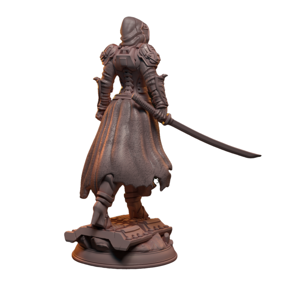 woman holding katana cyberpunkt