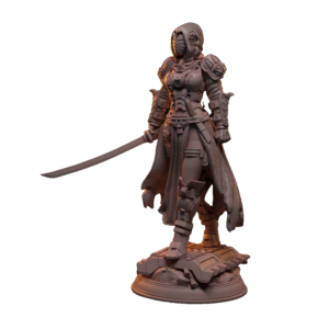 woman holding katana cyberpunkt